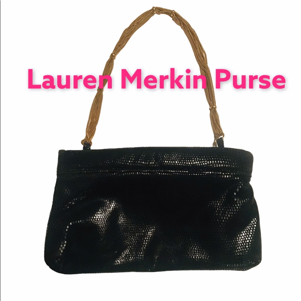 Gorgeous Lauren Merkin blk clutch / evening bag 👛